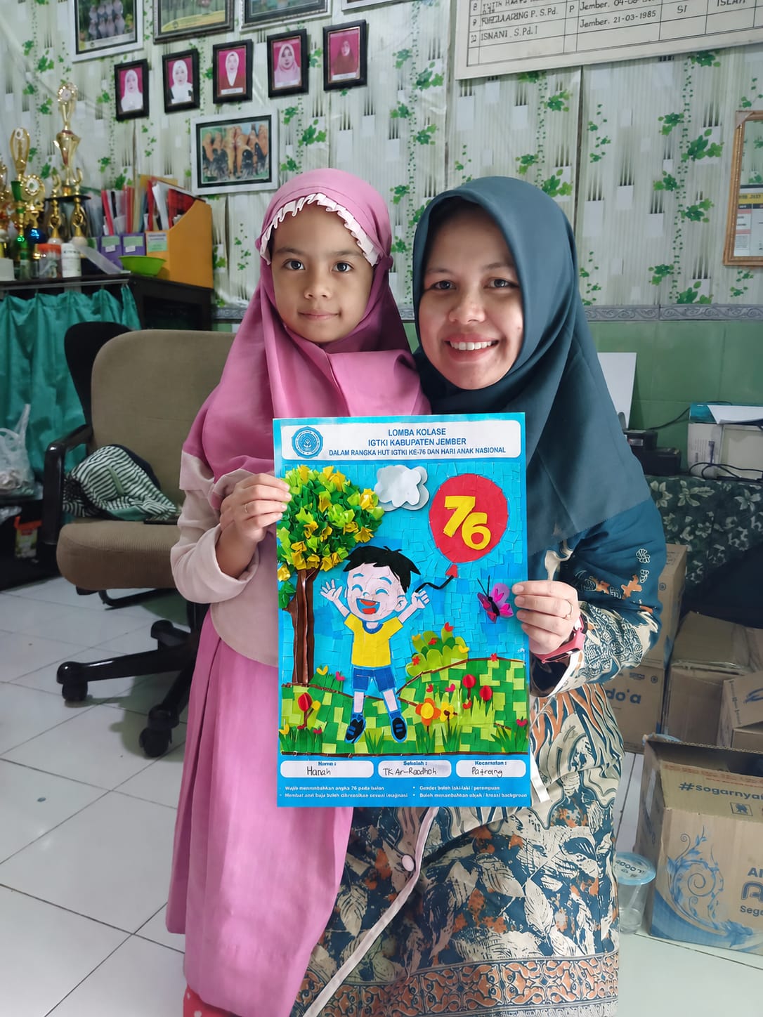 Bangga! Peserta didik TK Ar-Roudhoh Raih Juara Terbaik 5 Tingkat Kabupaten Lomba Kolase Hari Anak Nasional 2026