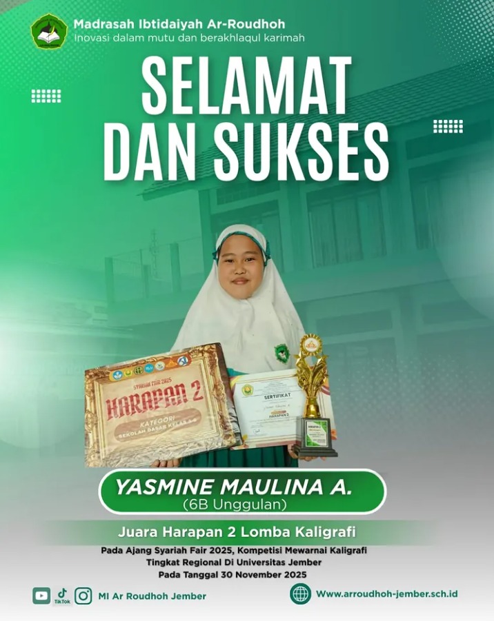 Yasmine Maulina A. Raih Harapan 2 Lomba Kaligrafi pada Syariah Fair 2025