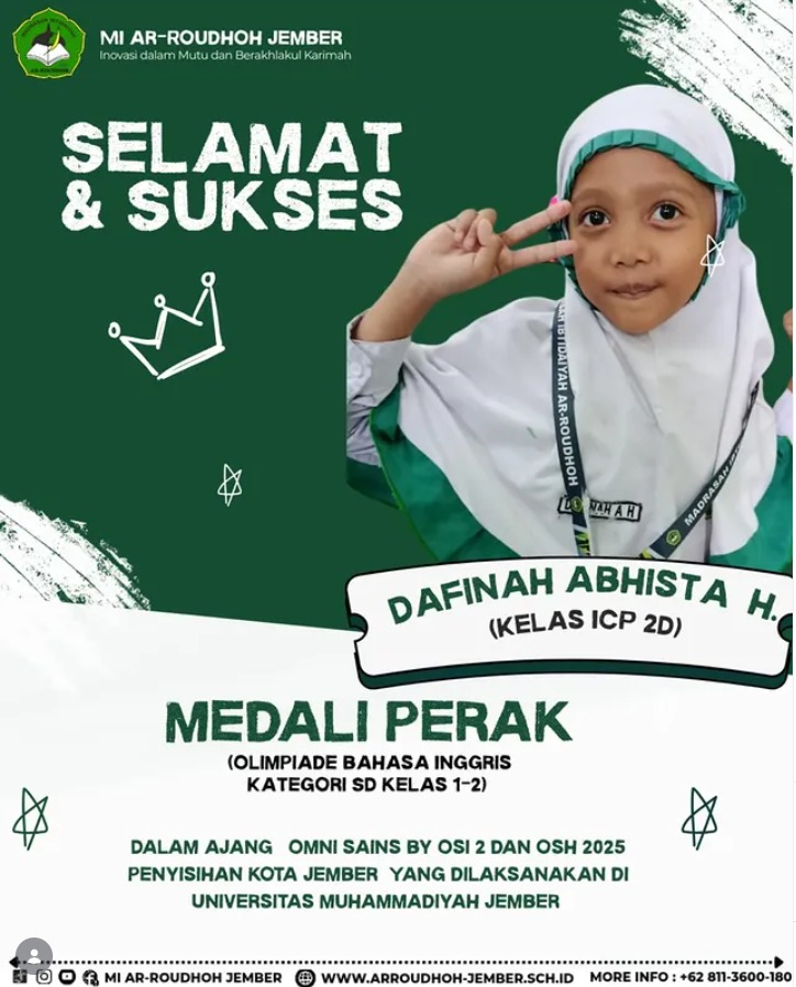 Dafinah Abhista H. Raih Medali Perak Olimpiade Bahasa Inggris pada Ajang OMNI Sains 2025