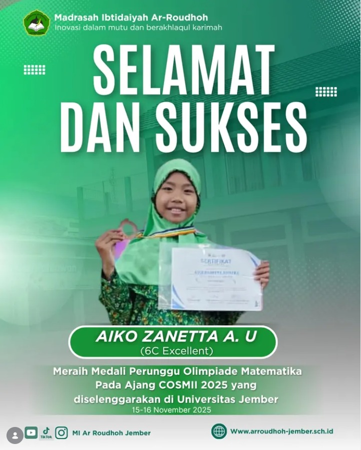 Aiko Zanetta A. U. Raih Medali Perunggu Olimpiade Matematika pada Ajang COSMII 2025