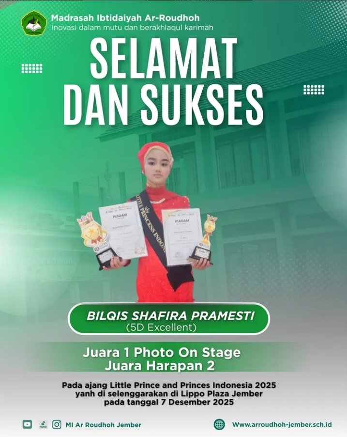 Bilqis Shafira Pramesti Raih Juara 1 Photo on Stage dan Harapan 2 pada Ajang Little Prince and Princess Indonesia 2025