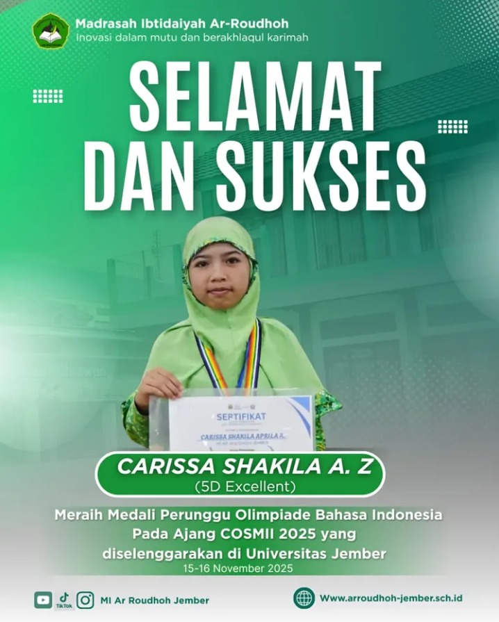 Carissa Shakila A. Z. Raih Medali Perunggu Olimpiade Bahasa Indonesia pada Ajang COSMII 2025