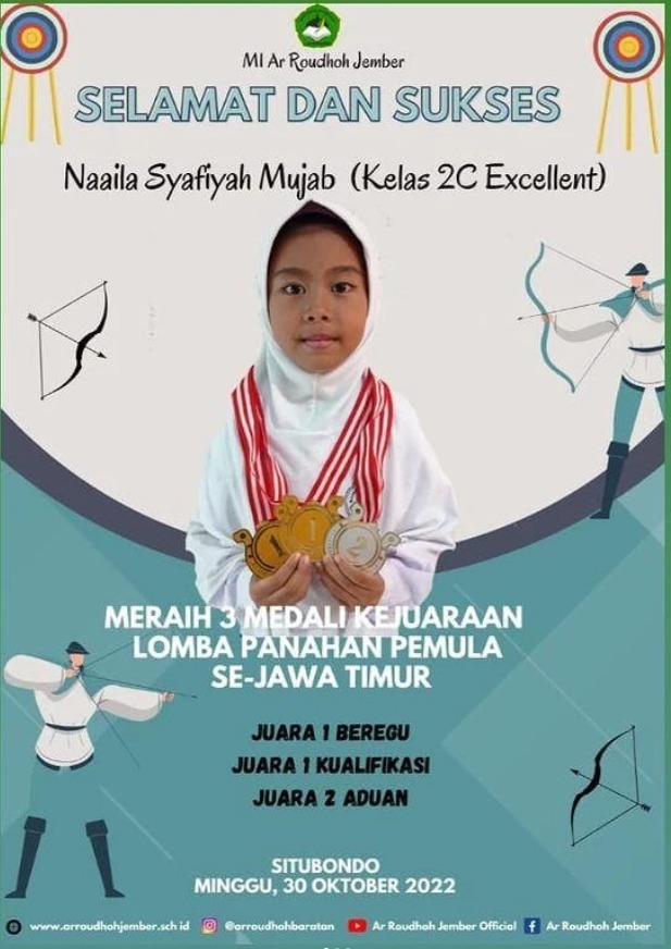 Siswa MI Ar-Roudhoh Kembali Torehkan Prestasi Gemilang pada Akhir Oktober 2022