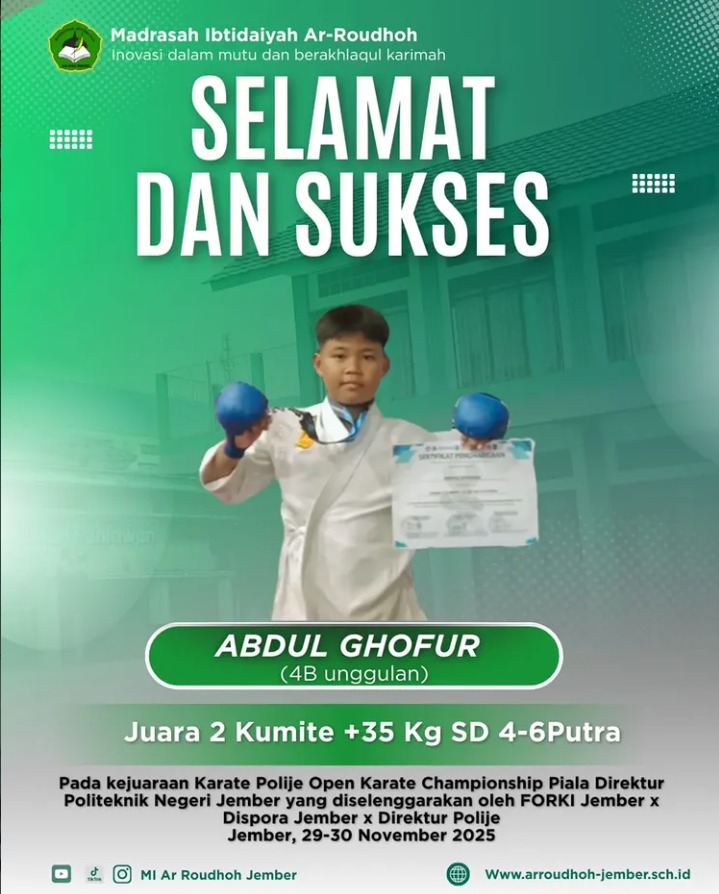 Abdul Ghofur Raih Juara 2 Kumite pada Kejuaraan Polije Open Karate Championship